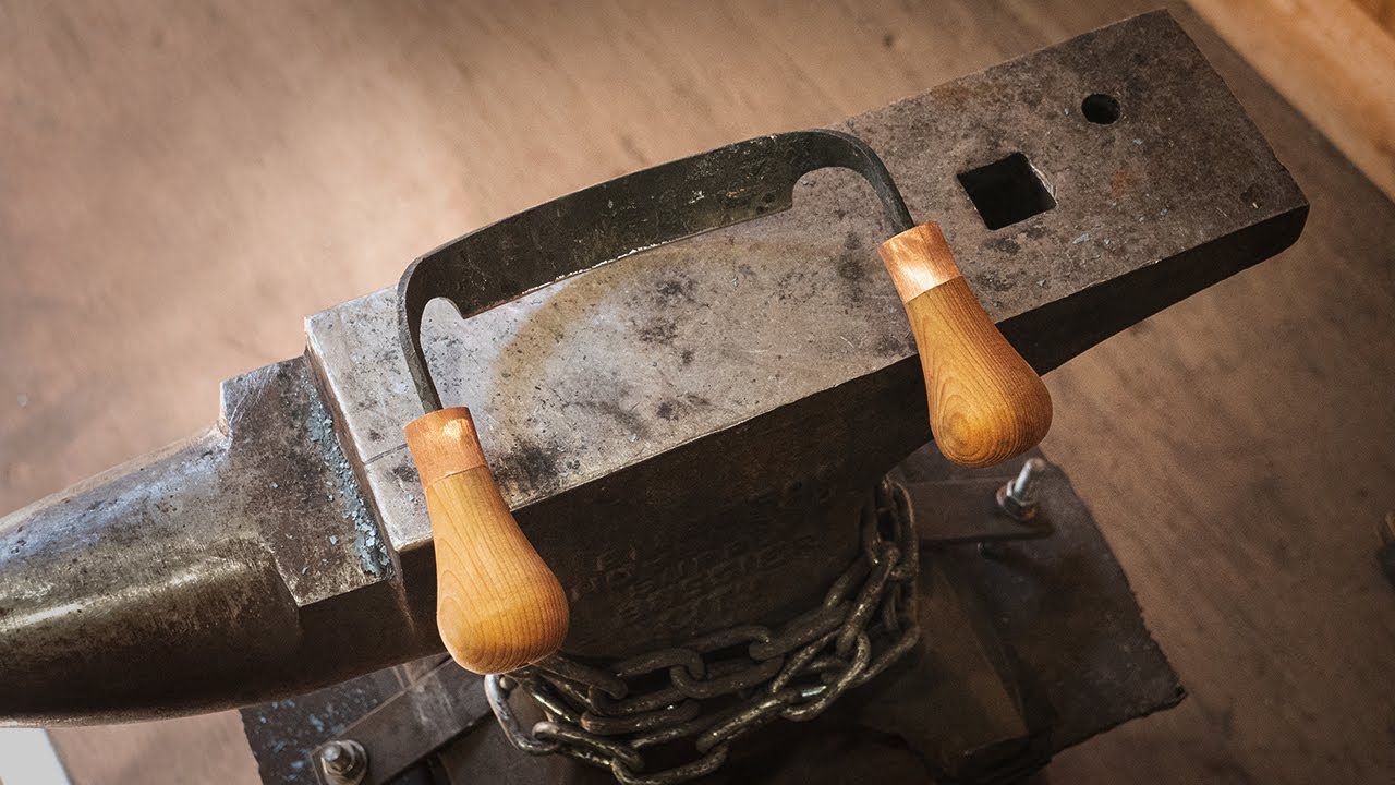 Forging A  Curved Draw Knife Carving Tool