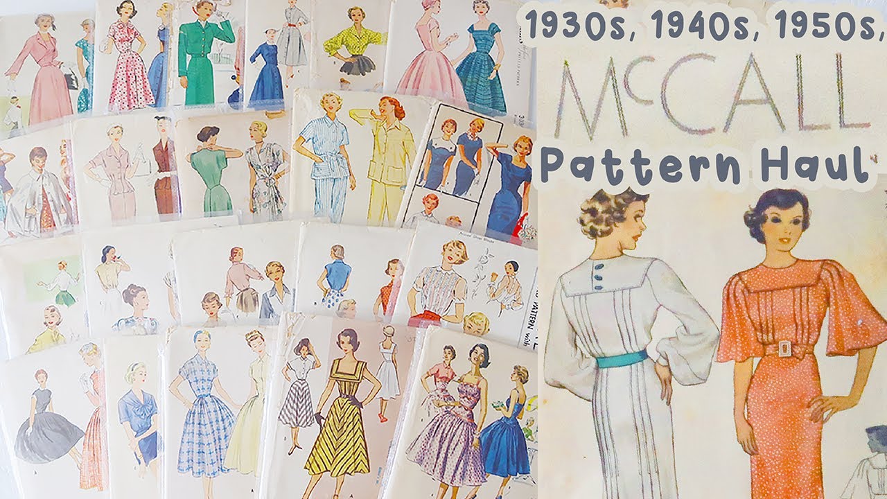 DOZENS of 1930s, 1940s, and 1950s Vintage Sewing Patterns! | McCalls Size 14 & 16 HAUL!