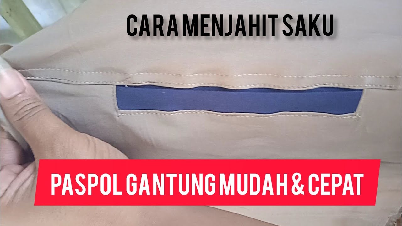 CARA MENJAHIT PASPOL GANTUNG /HOW TO SWA A HANGGING PASSPORT POCKET
