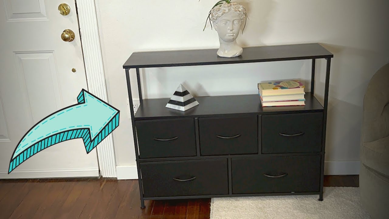 A console table for a TV with tons of storage