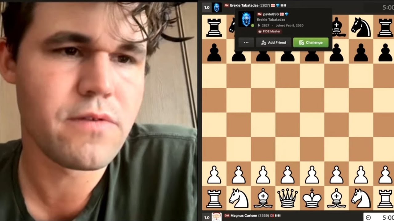Magnus Carlsen Plays A Tough Game Against an Unknown Opponnent