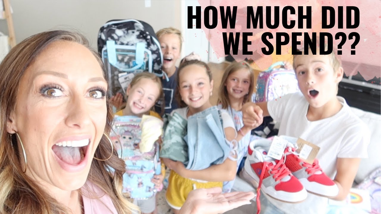 Mom of 8 goes SCHOOL SHOPPING! Budget, what we bought, tips, tricks, and more! | Jordan Page