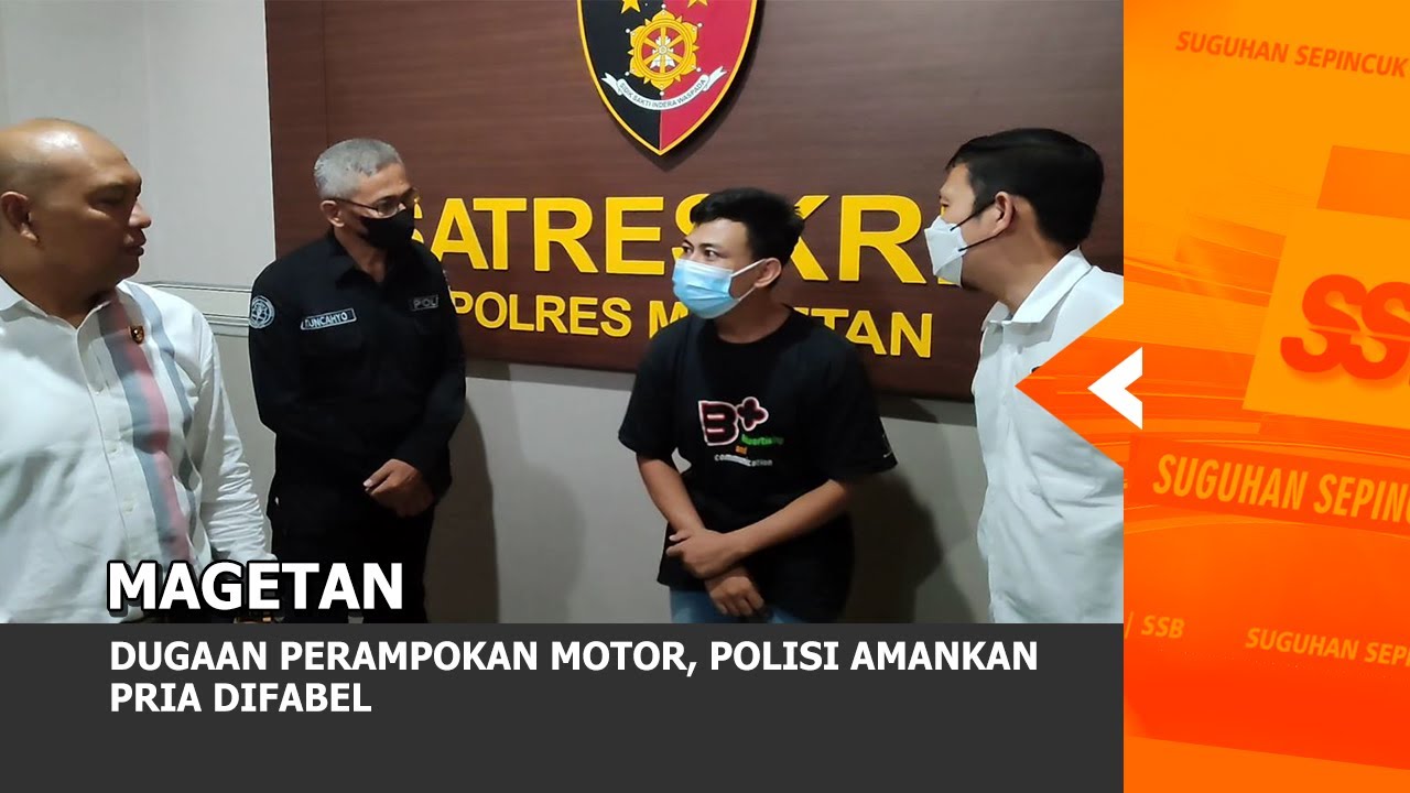 MAGETAN - Dugaan Perampokan Motor, Polisi Amankan Pria Difabel