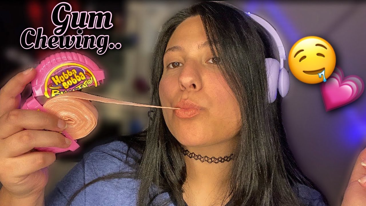 ASMR~ 💖Intensely Chewing Gum Fast With A Few Bubble Pops 💖