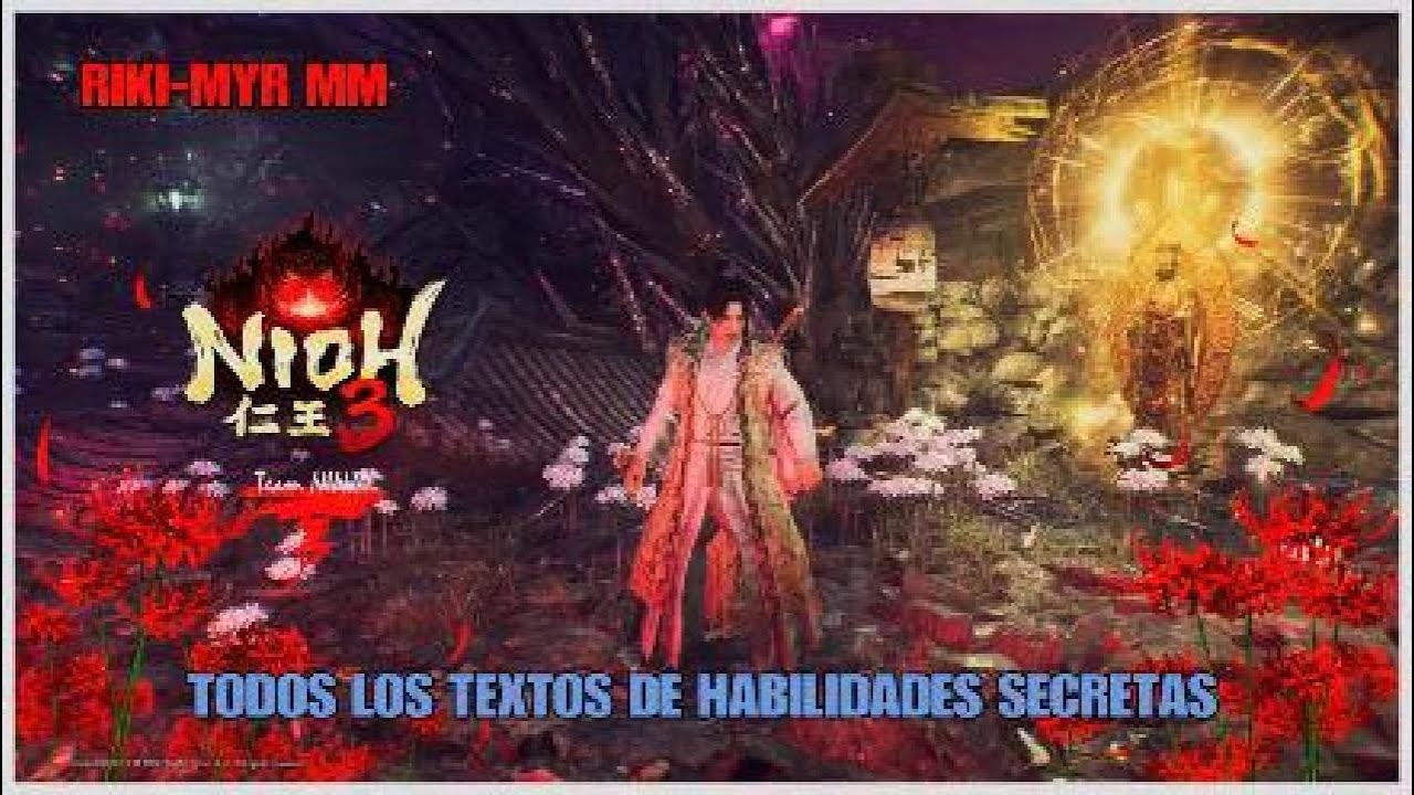 Nioh 3 todos los Textos de habilidades secretas