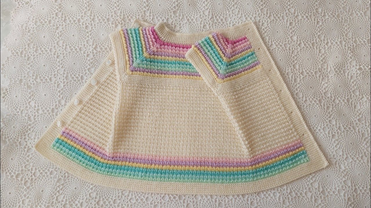 Gökkuşağı Yelek  ❤️ one small cutie intended for 2 year olds to make leftover yarns useful