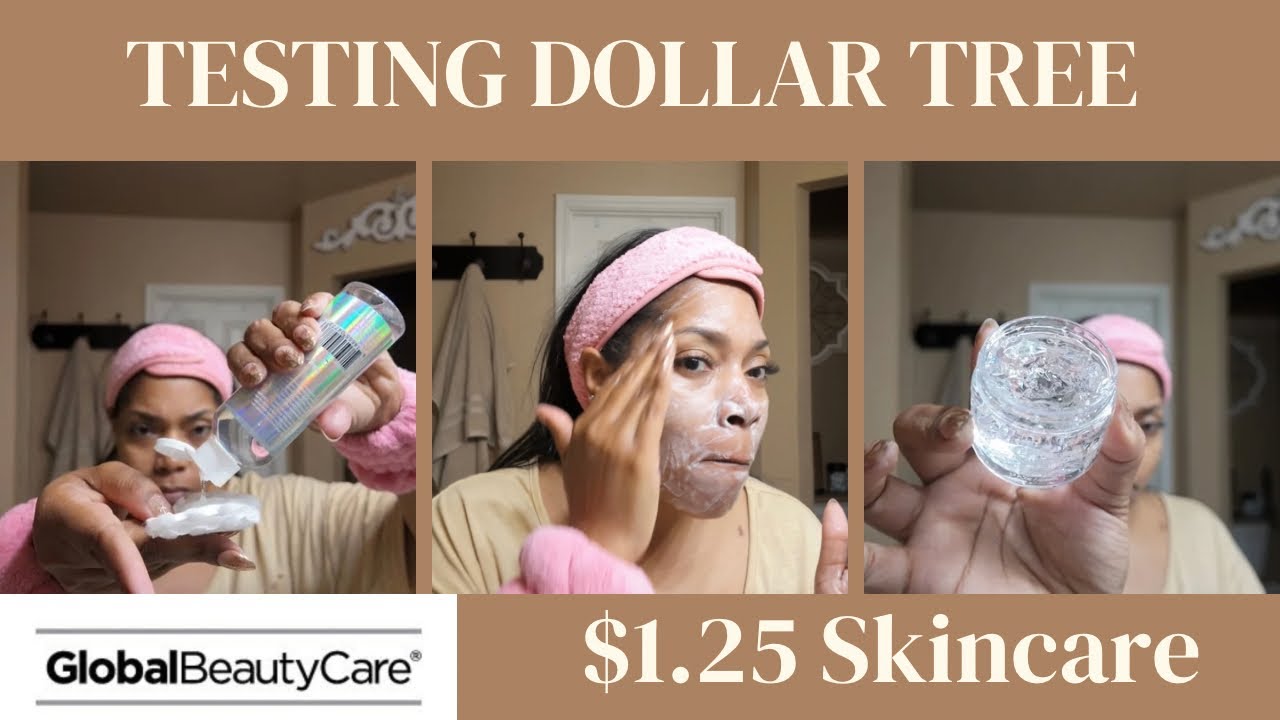 Trying Dollar Tree Skincare?! Global Beauty Care Glass Skin Line | Viewer Request + New Camera Test
