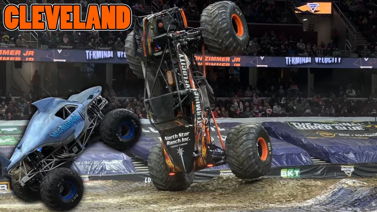 Cleveland Monster Jam 2026 Highlights - Terminal Velocity and Megalodon!