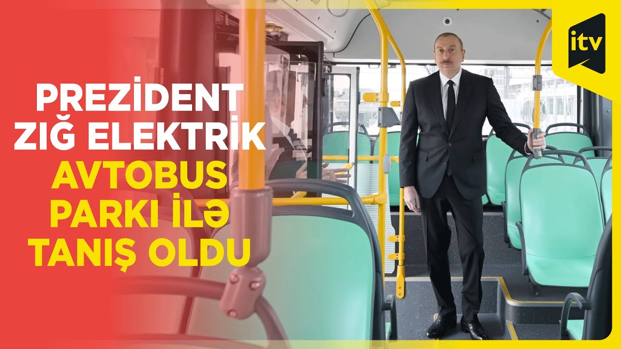 Prezident paytaxta gətirilən yeni avtobuslara və taksilərə baxış keçirdi