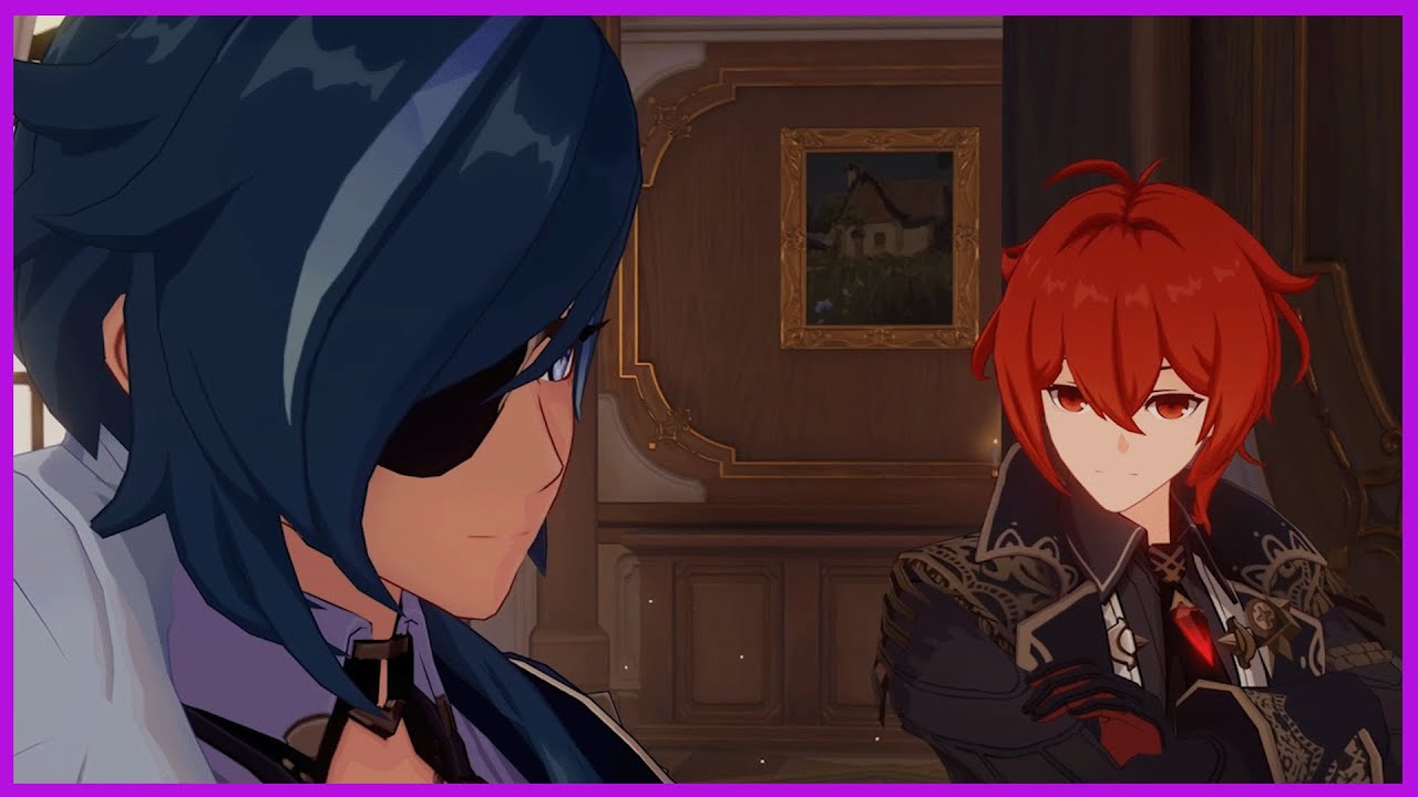 Diluc is NOT fond of seeing Kaeya - Genshin Impact 3.1