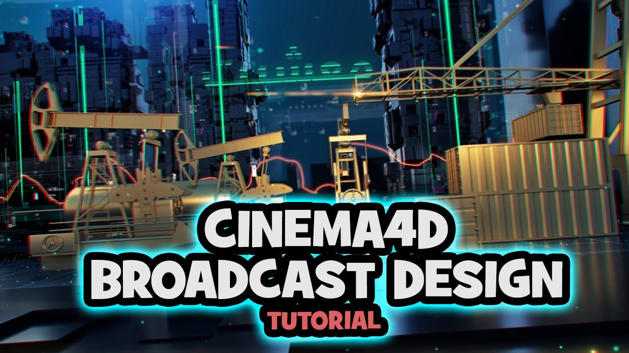 Cinema 4d Broadcast Design Tutorial | 3d motion graphics tutorial