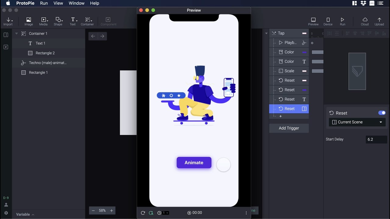 Add a Lottie Animation from Shape.so to Protopie