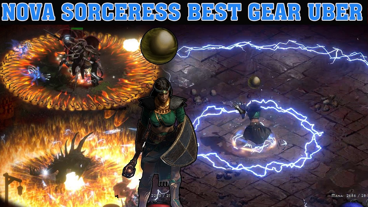⚡ Nova Sorceress Uber Tristram Best Gear | Diablo 2 Resurrected