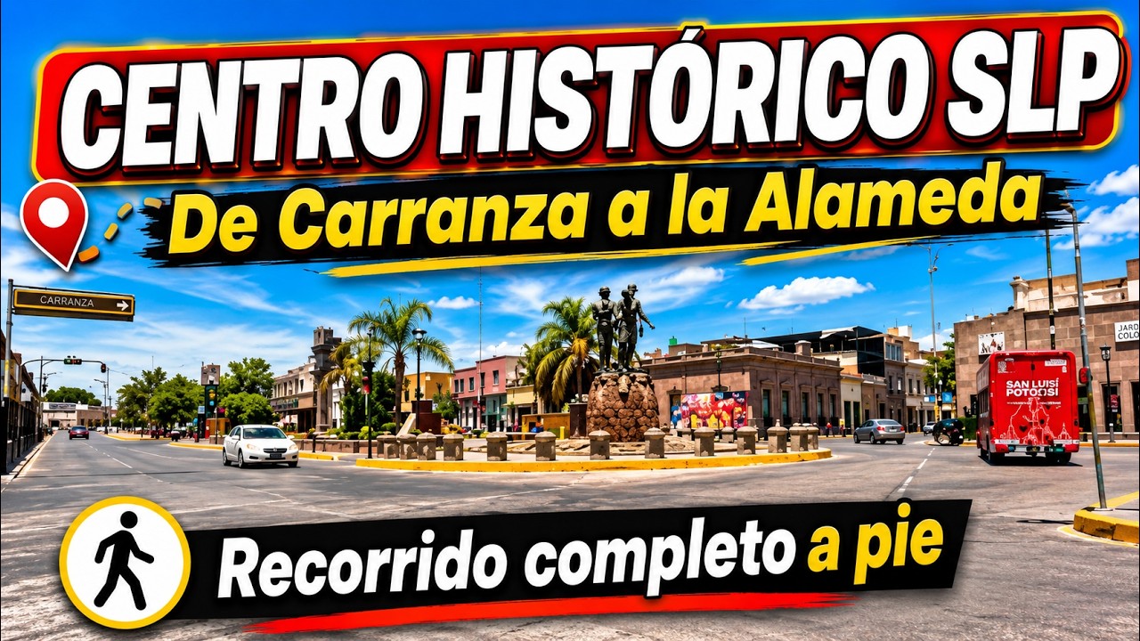 Centro Histórico de San Luis Potosí: Desde Av. Carranza hasta la Alameda , Recorrido completo a pie 