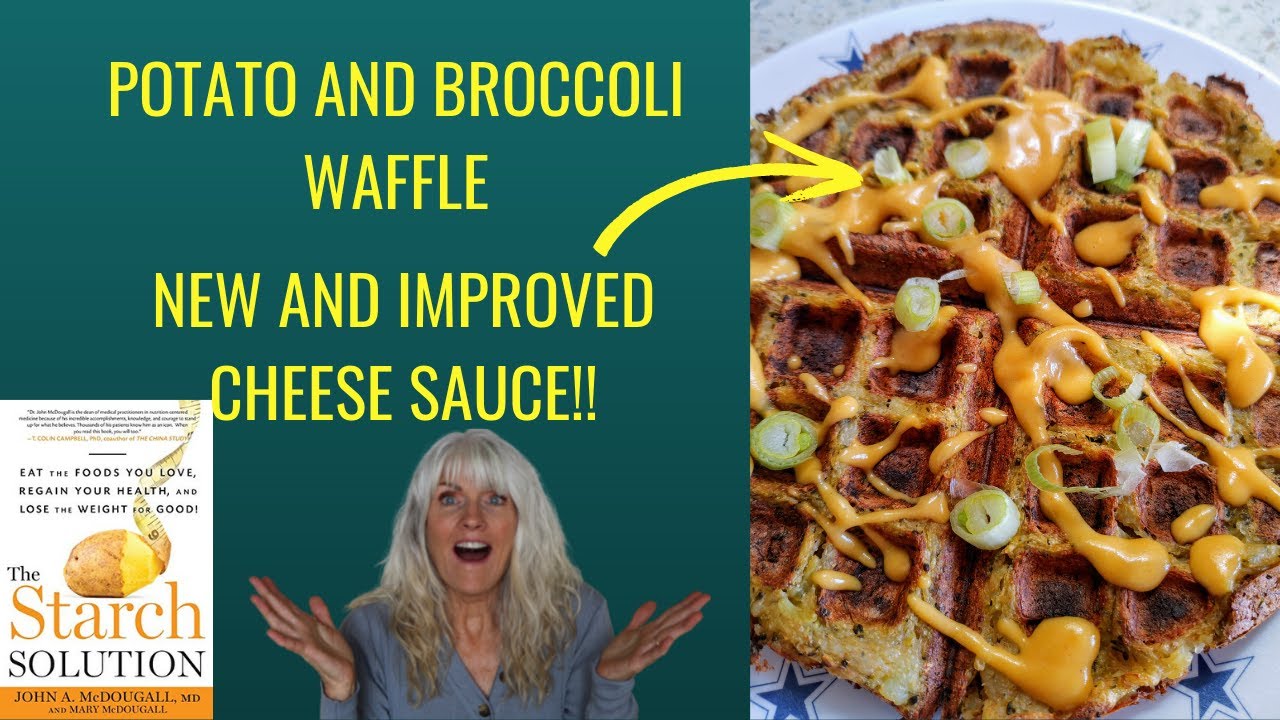 New Plant Based Cheese Sauce with Potato Broccoli Waffle