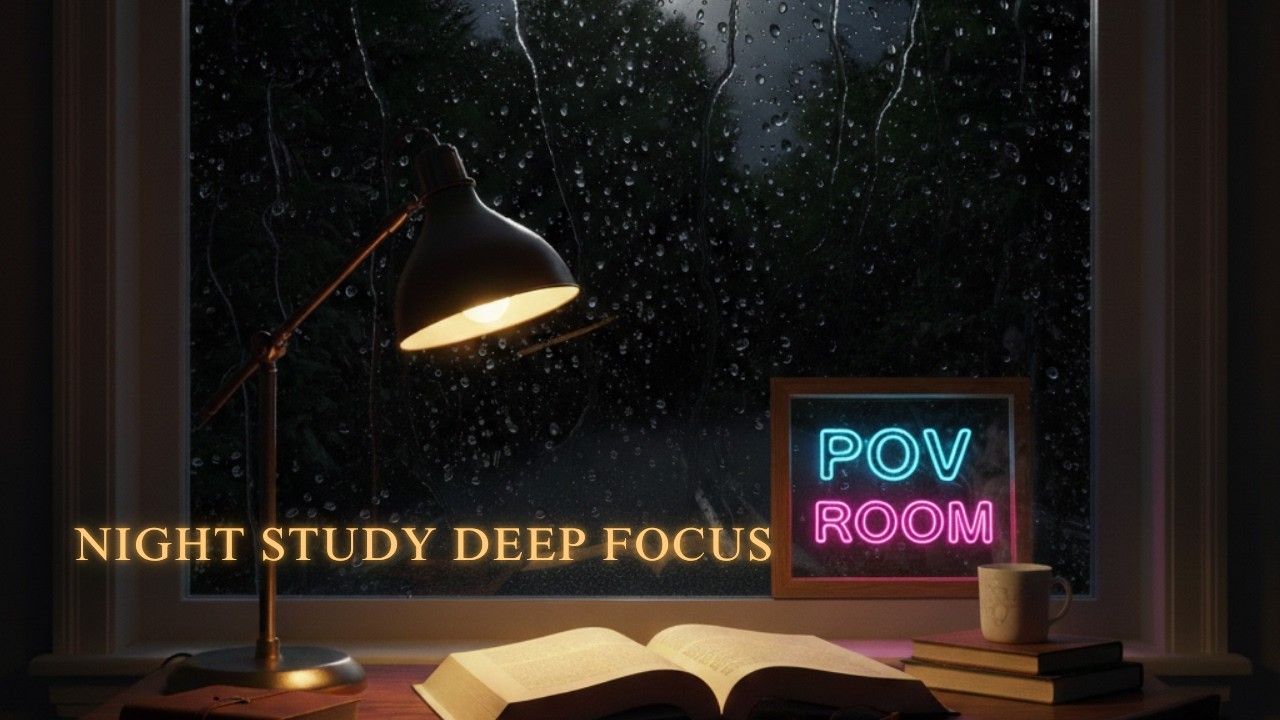 POV: You're studying in an ancient library during a thunderstorm ⛈️🕯️ (Dark Academia Lofi)