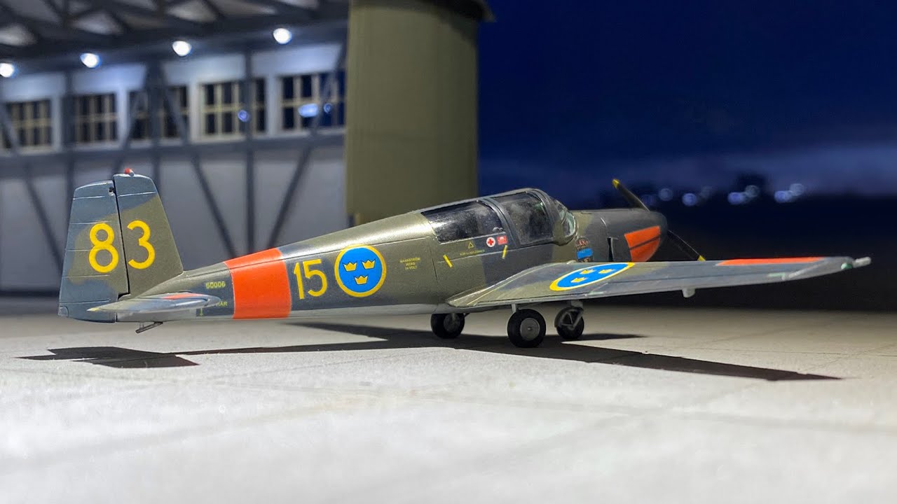 SK 50C - SAAB 91 Safir - Swedish Air Force, 1976 - Heller - 1:72 plastic aircraft model