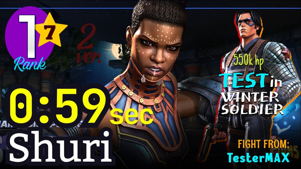 59 sec! 7 Star Shuri Rank1 [No-boost] Test in ROL #shuri