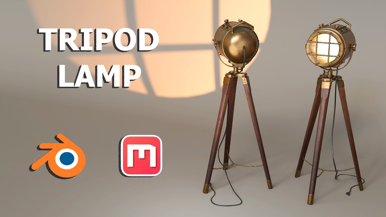 How to make a Tripod Lamp in Blender - Full Tutorial - Part 1