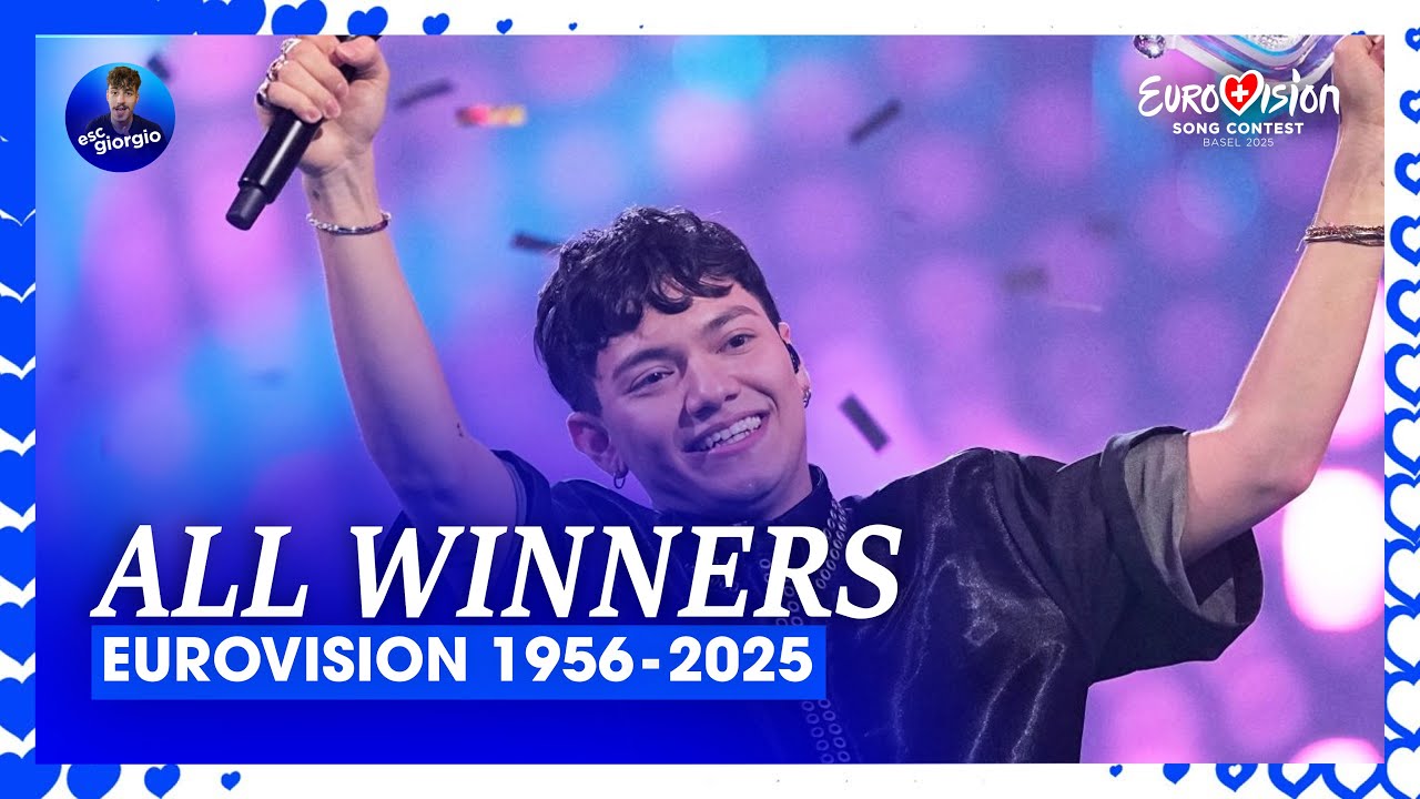 All Winners 🏆 of Eurovision Song Contest (1956-2025)