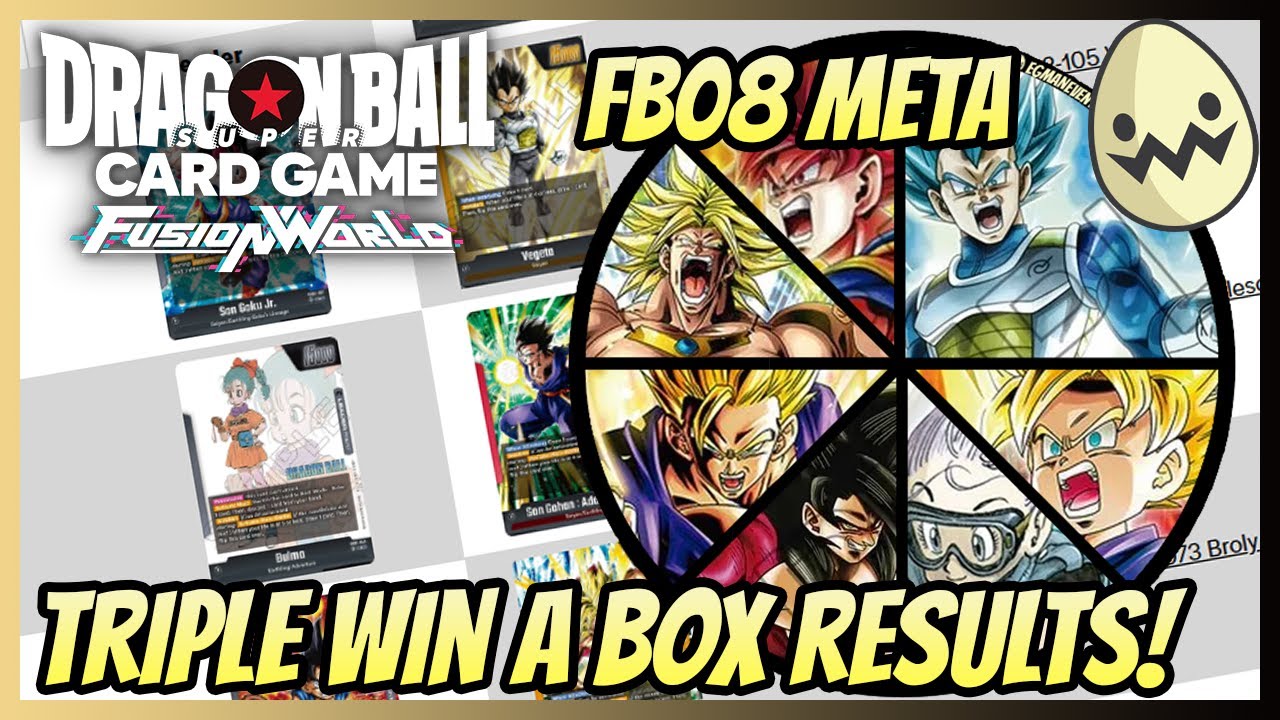 Мета-игра Dragon Ball Super Fusion World: FB08! Тройной выигрыш в коробке! Топ-8 колод!