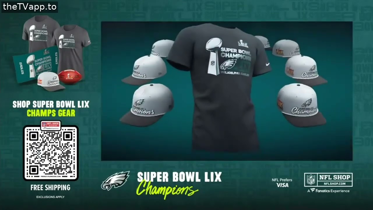 NFL Shop Super Bowl LIX Philadelphia Eagles Champions Commercial
