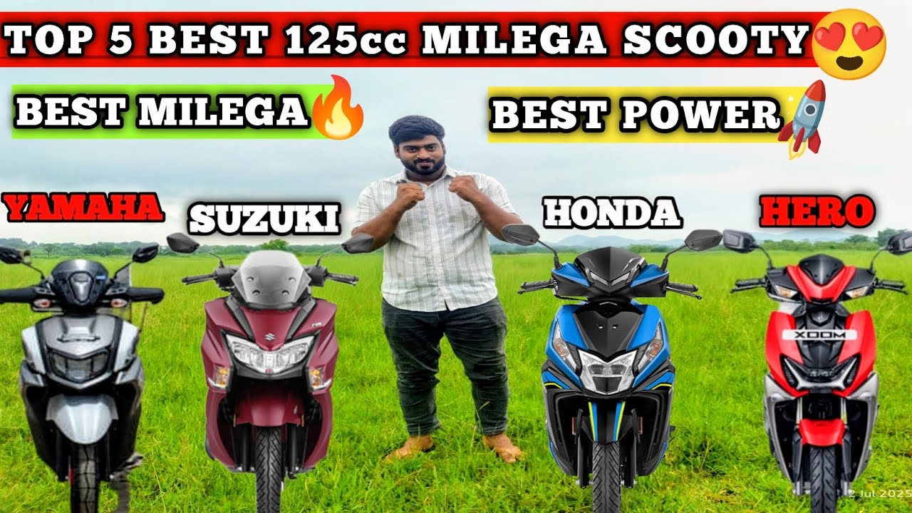 Top 5 Best 125cc Mileage Scooters 2026 | Price, Mileage, Features | Live With Bike 