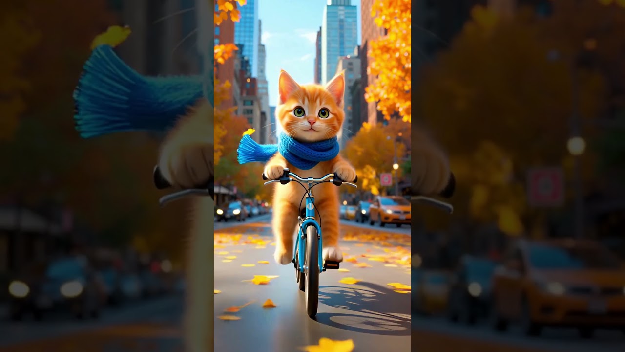 Kitten Rides Through Central Park 🚲🍂 | NYC Adventures | Tiny Tails