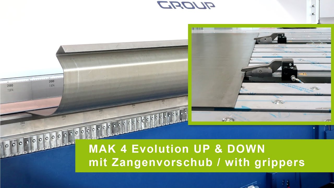 SCHROEDER Folding machine: MAK 4 Evolution UD with grippers - 4.0 mm miled steel (DE/EN)