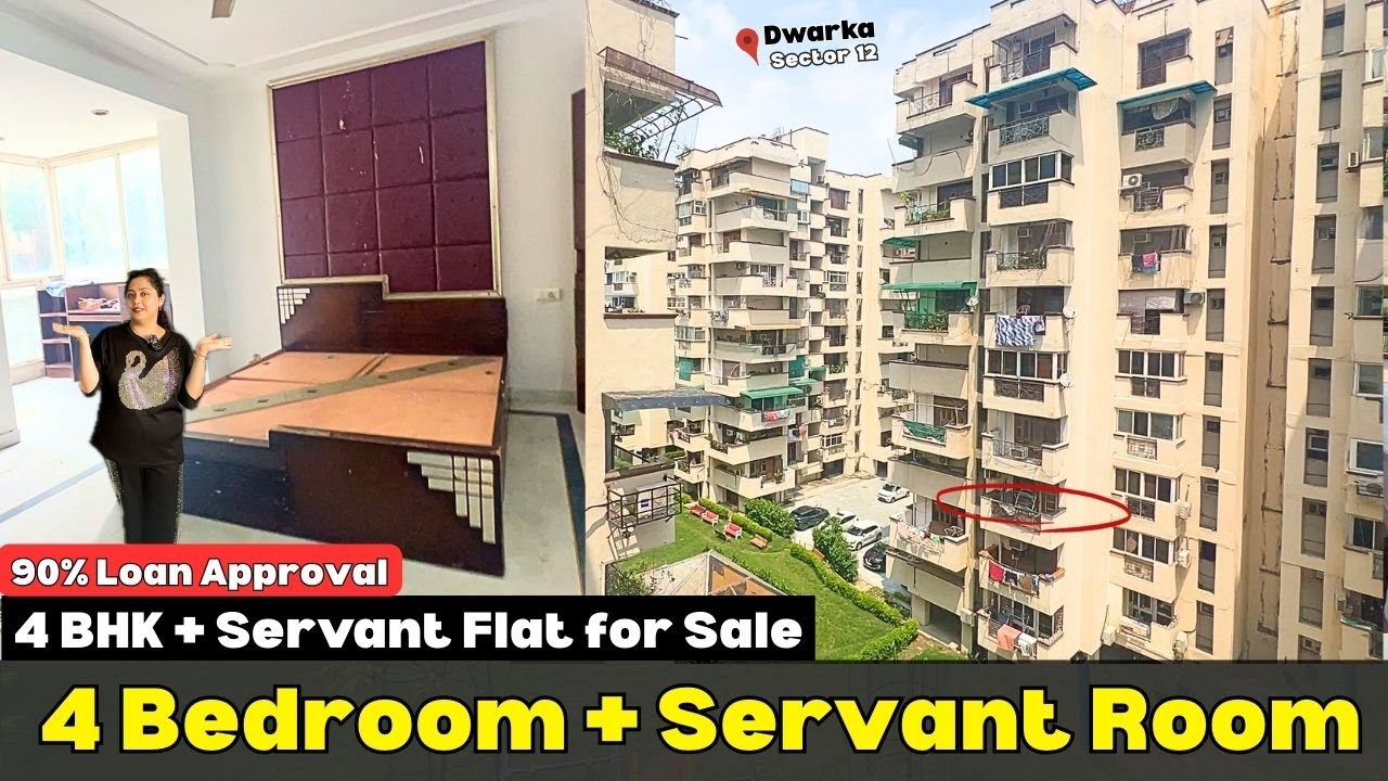 4 Bedroom + Servant Room - 4 BHK Luxury Flat for Sale- Dwarka Sec 12, Delhi (Sunny Valley Apartment)