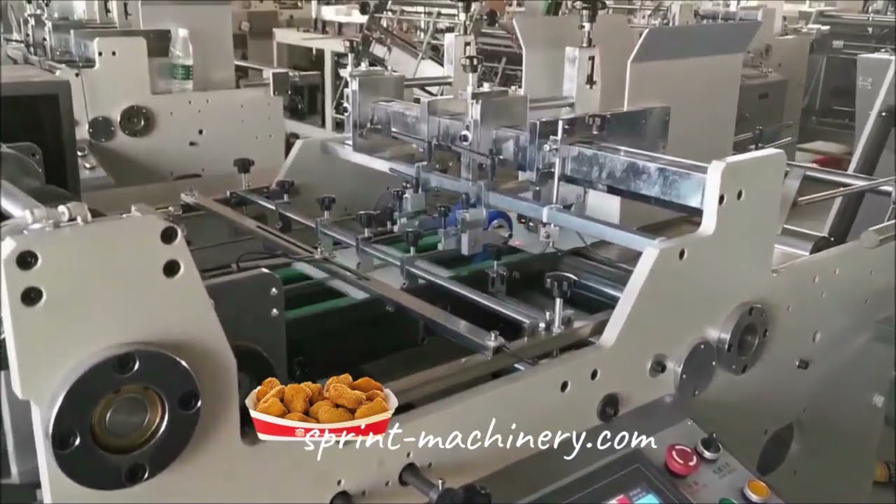 Paper food box making machine