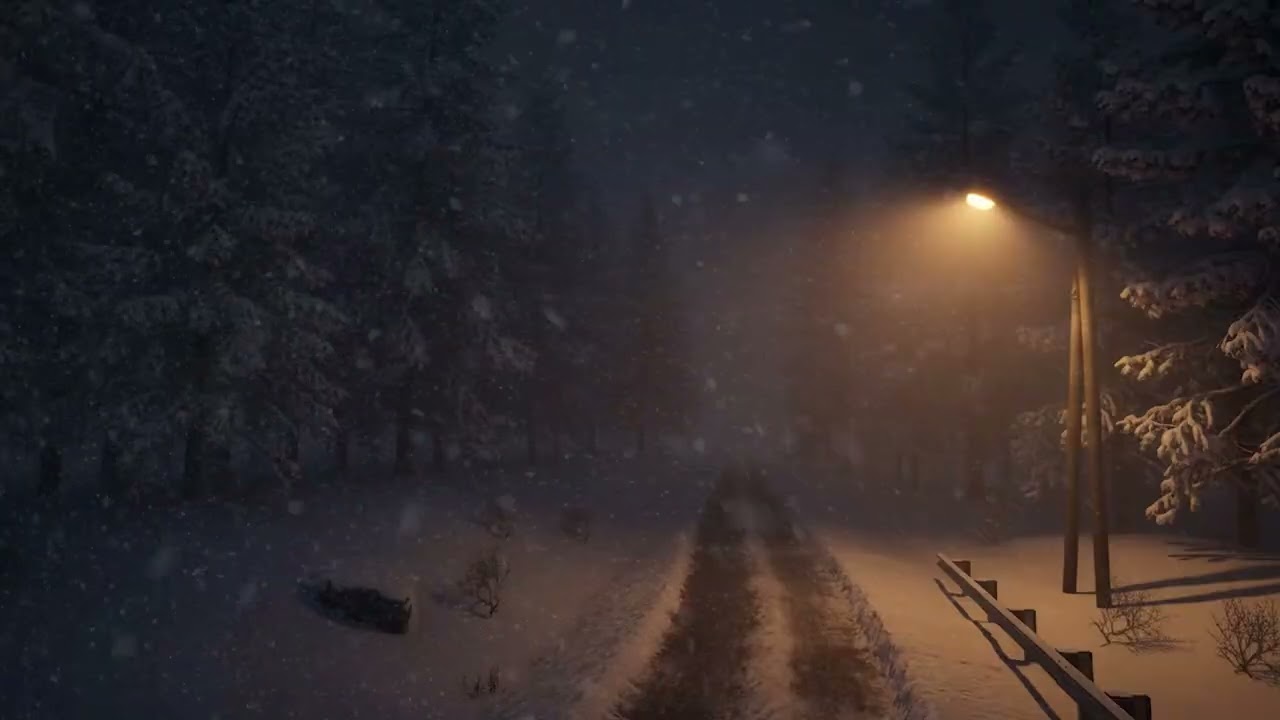 The Most Peaceful Sleep: Snowstorm on a Quiet Forgotten Road | Spatial Wind ASMR