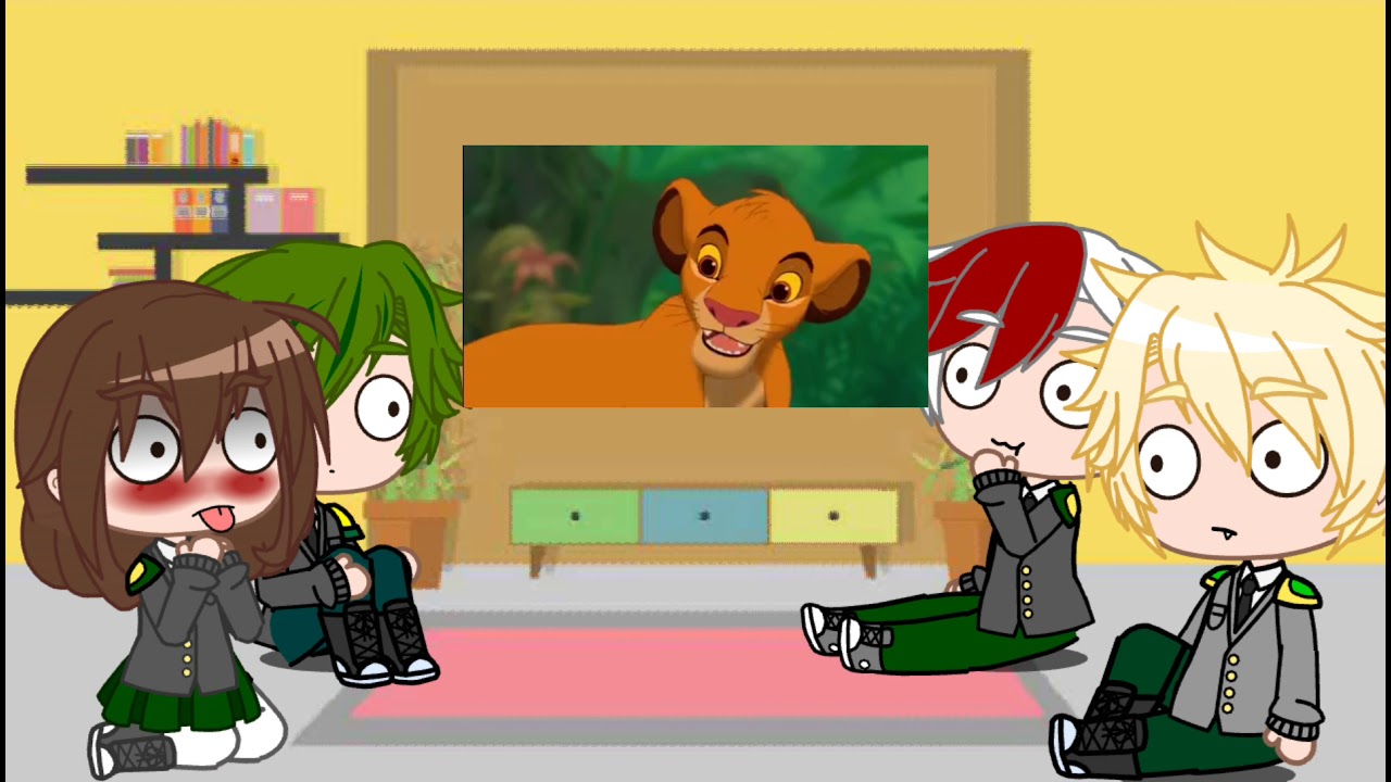 bnha reacciona a El rey león //Hakuna matata// •mal hecho• #bnha #gachalife #reacción