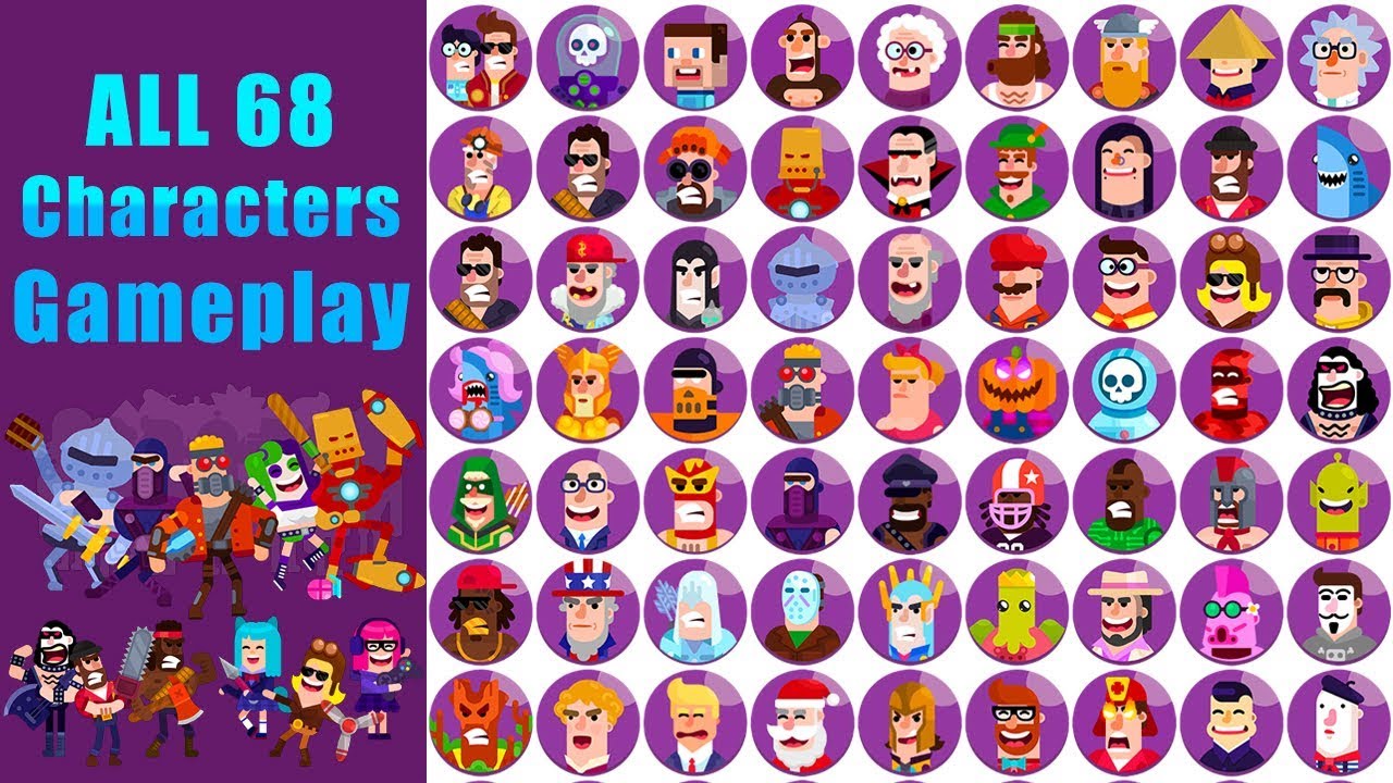 Bowmasters All 68 Characters Gameplay #Shekharmine