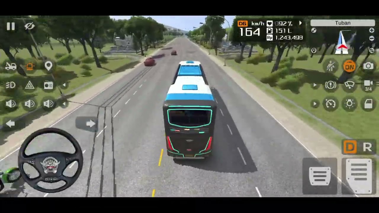 Extreme Speed Bus Ride to Demak Mosque – Smooth Road but Dangerous!