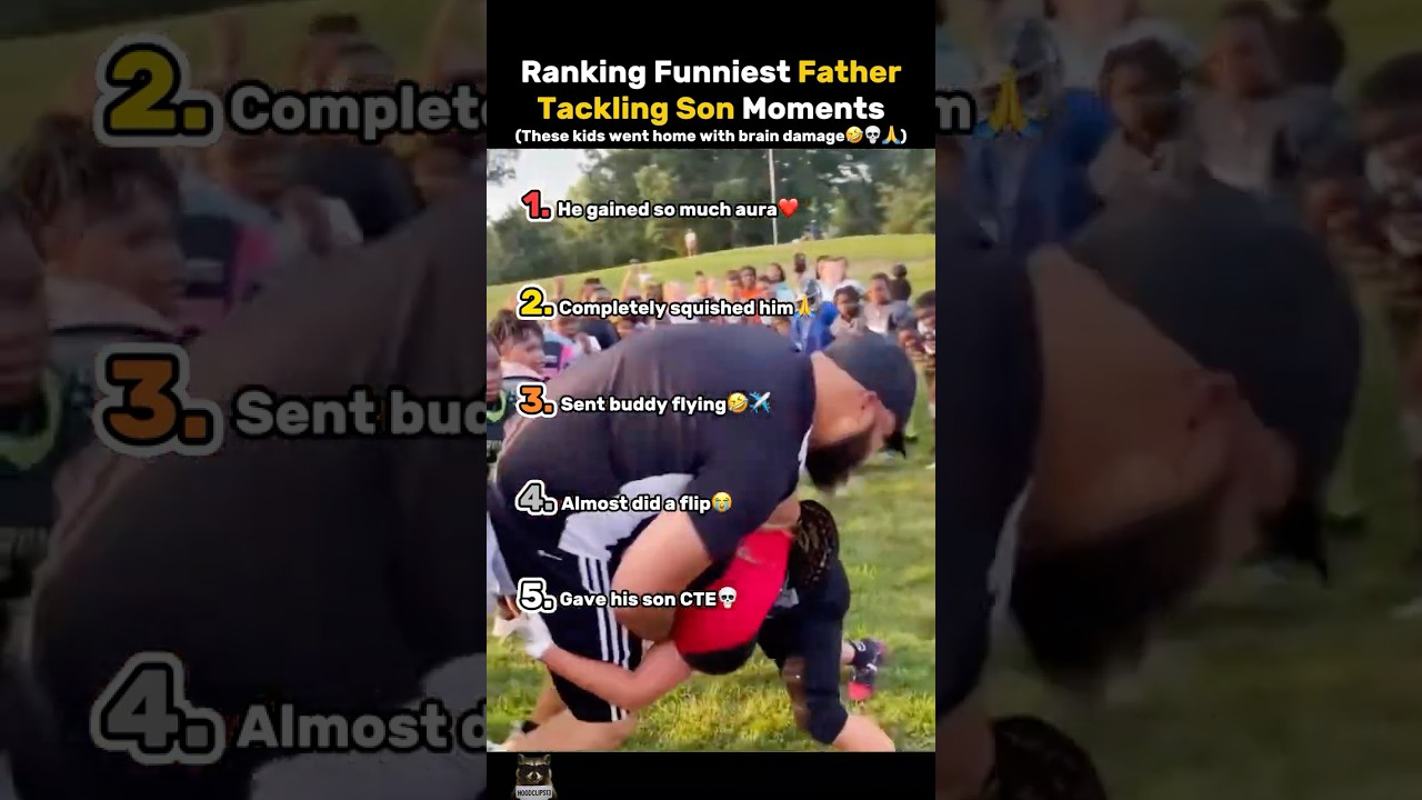 Ranking Funniest Father Tackling Son Moments🤣🏈