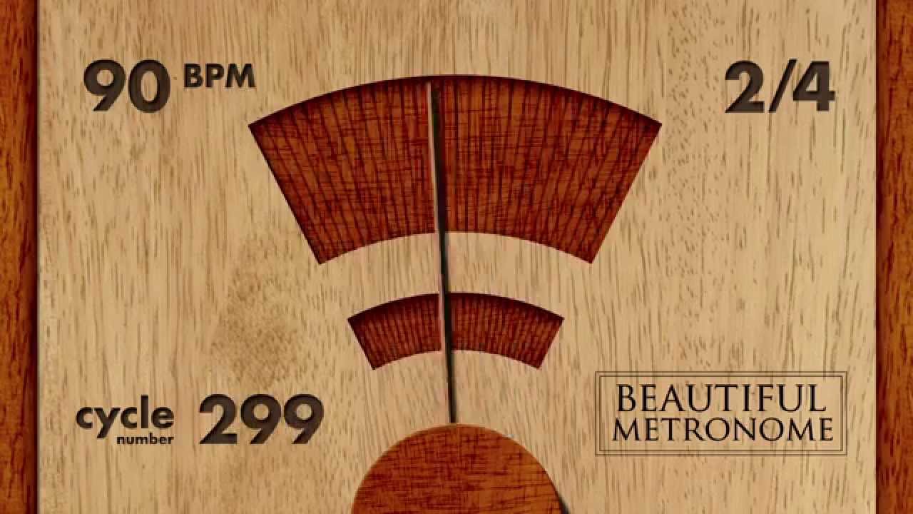 90 BPM 2/4 Wood Metronome HD