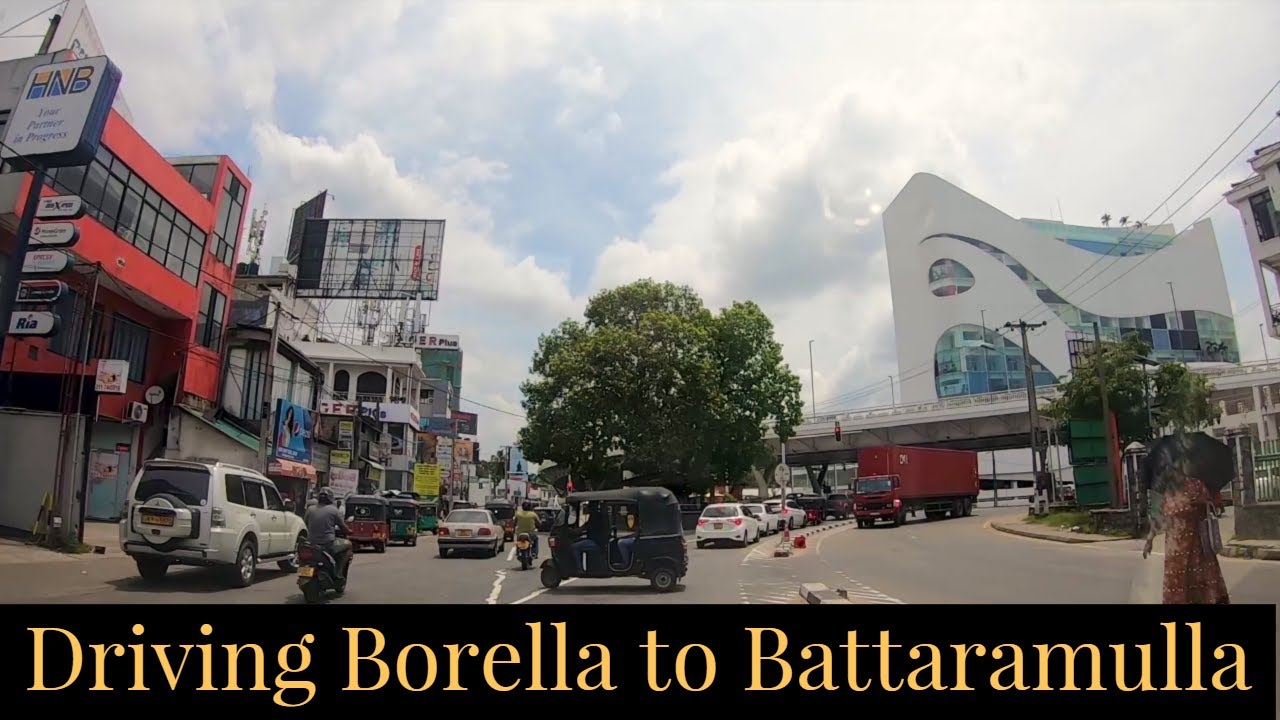 Driving through the streets of Colombo, Borella to Battaramulla