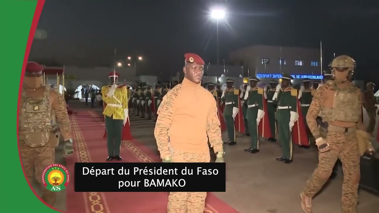 2e sommet des présidents de l'AES :  Le départ du capitaine Ibrahim TRAORE pour Bamako