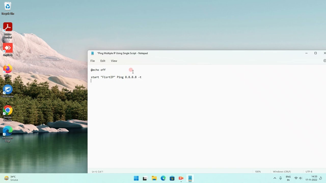 Ping Multiple IP Using Single BATCH File || Total IT Solutions