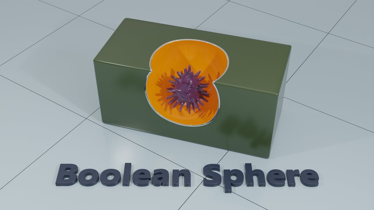 Blender - Boolean Sphere Hard Surface - #18 Subdivision Surface Modelling in Blender