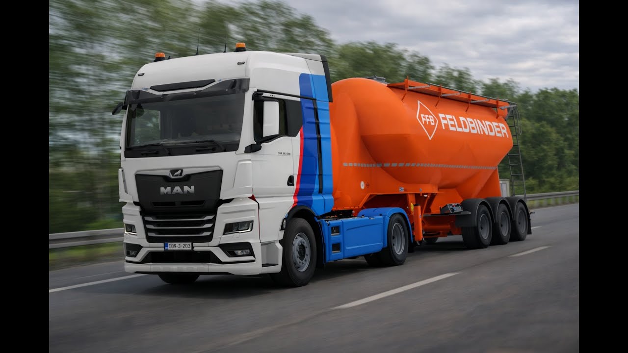 Euro Truck Simulator 2 - MAN Cement Mixer Delivery on City Streets [Steering Wheel]