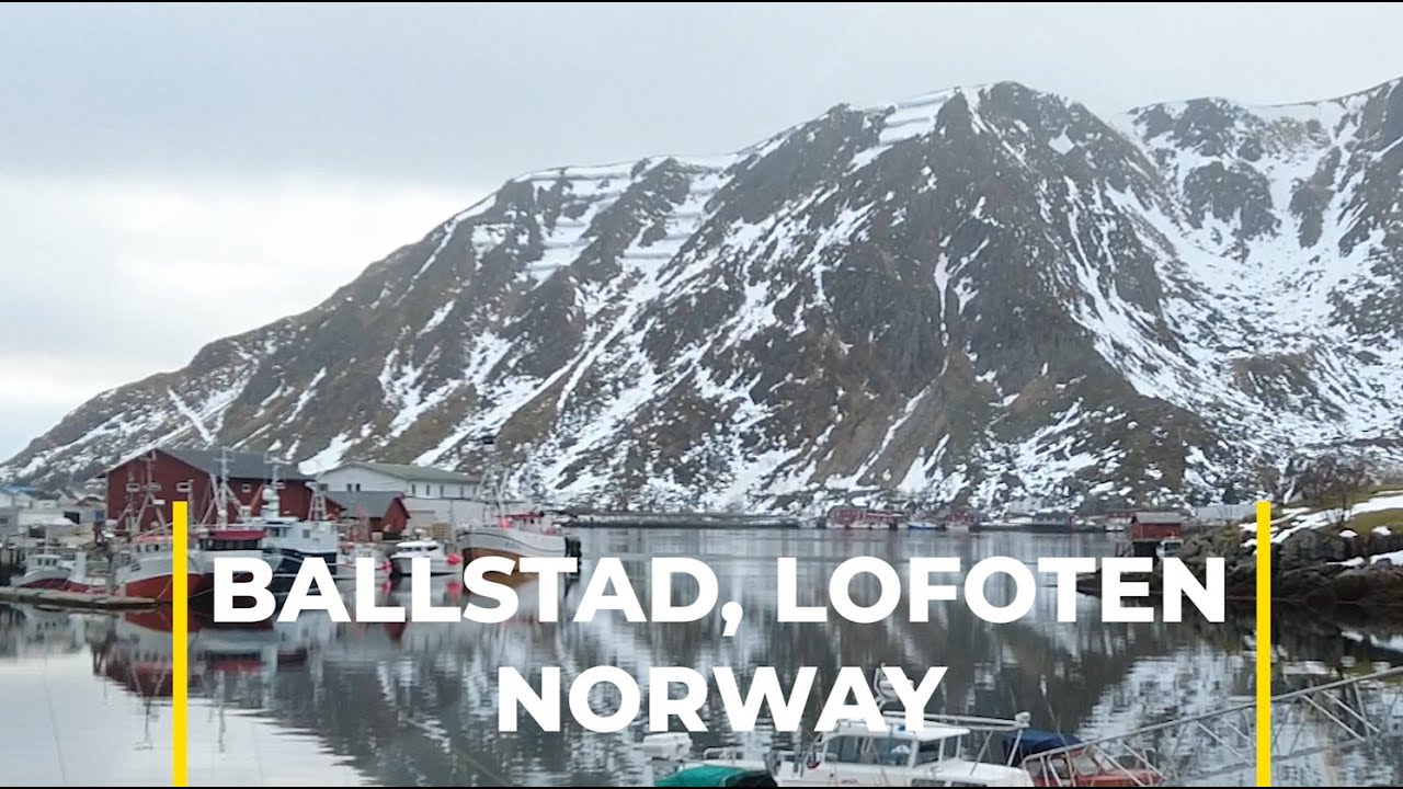 Driving to Ballstad in Lofoten, Norway