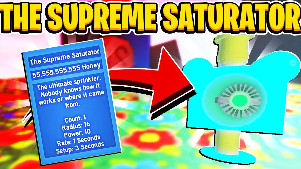 Buying The SUPREME SATURATOR In Roblox Bee Swarm Simulator