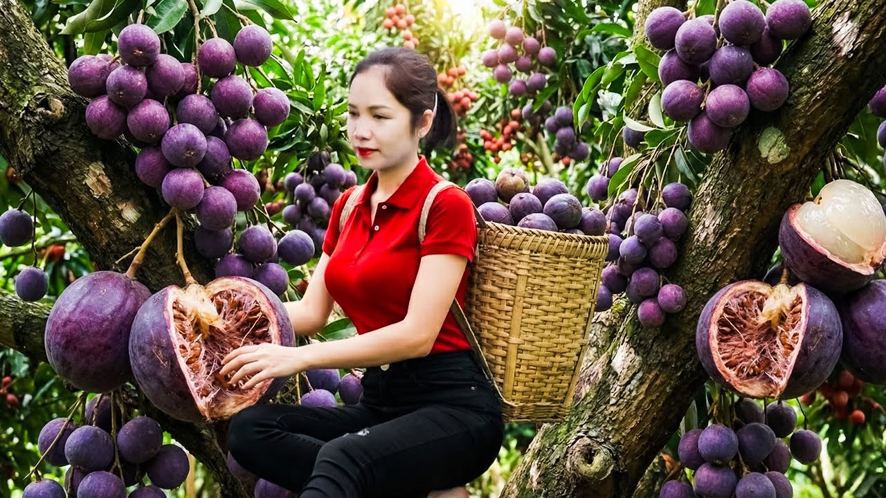 Harvesting 1000+ Kg of Custard Apples | Massive Fruit Harvest to Market | Hana Market