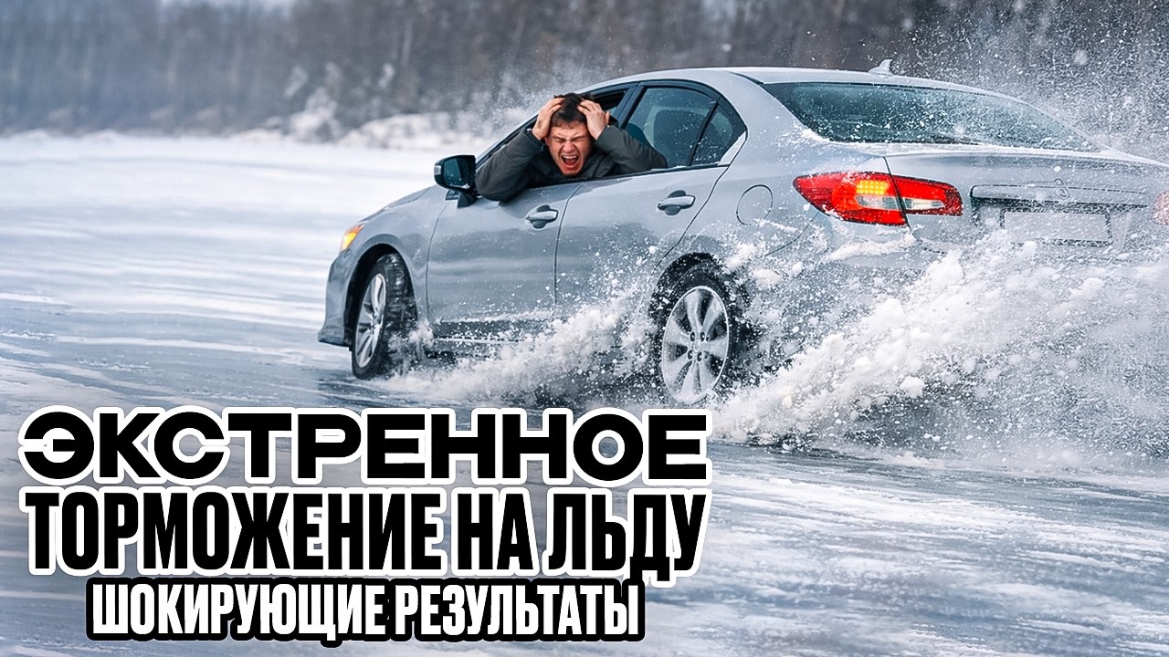 Лед на дороге: экстренное торможение (РЕАЛЬНЫЕ ТЕСТЫ).