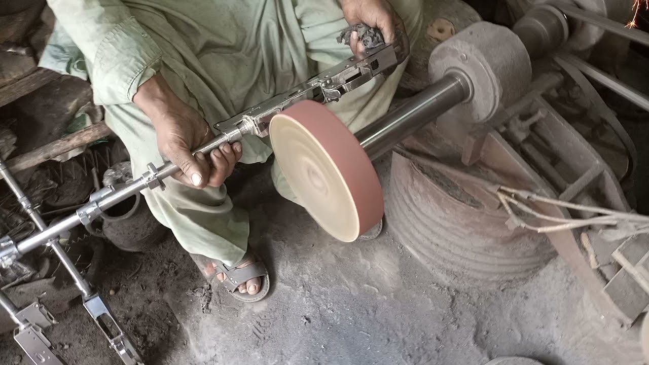 How these parts are prepared for painting. coloring process. manufacturing industry. bluing browning