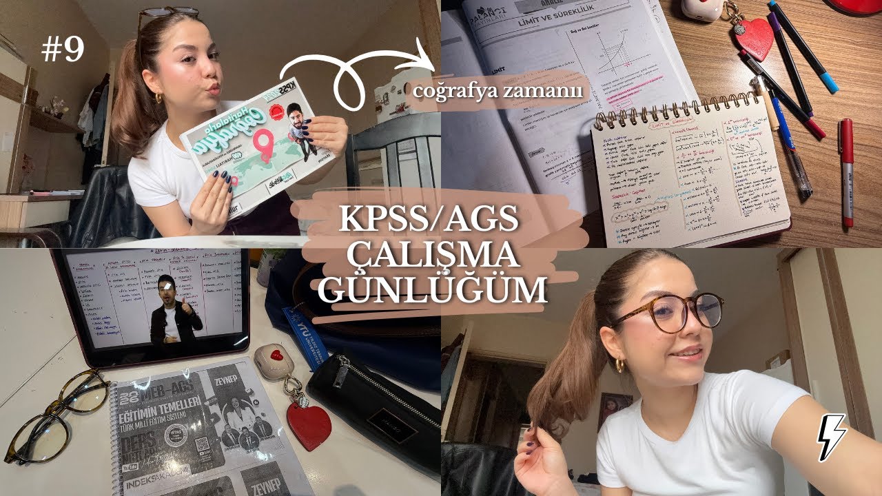 AGS/KPSS çalışma günlüğüm 9| sonunda coğrafyaya başlıyorum, birlikte bir gün boyunca çalışalım
