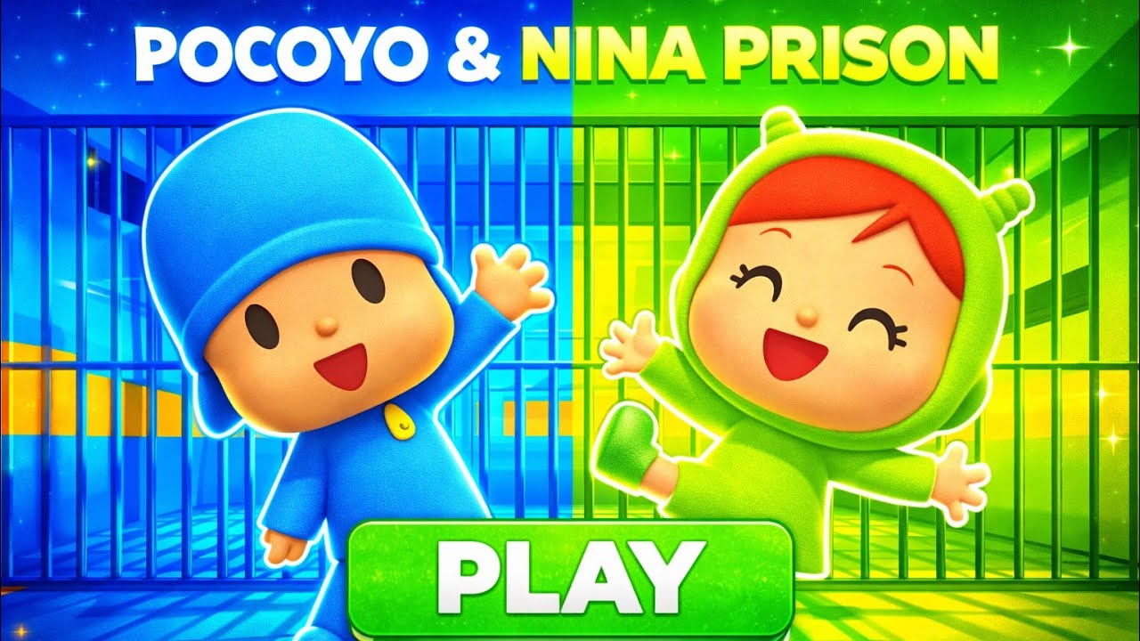 POCOYO E NINA PRISON RUN! OBBY ROBLOX GAMEPLAY WALKTHROUGH 