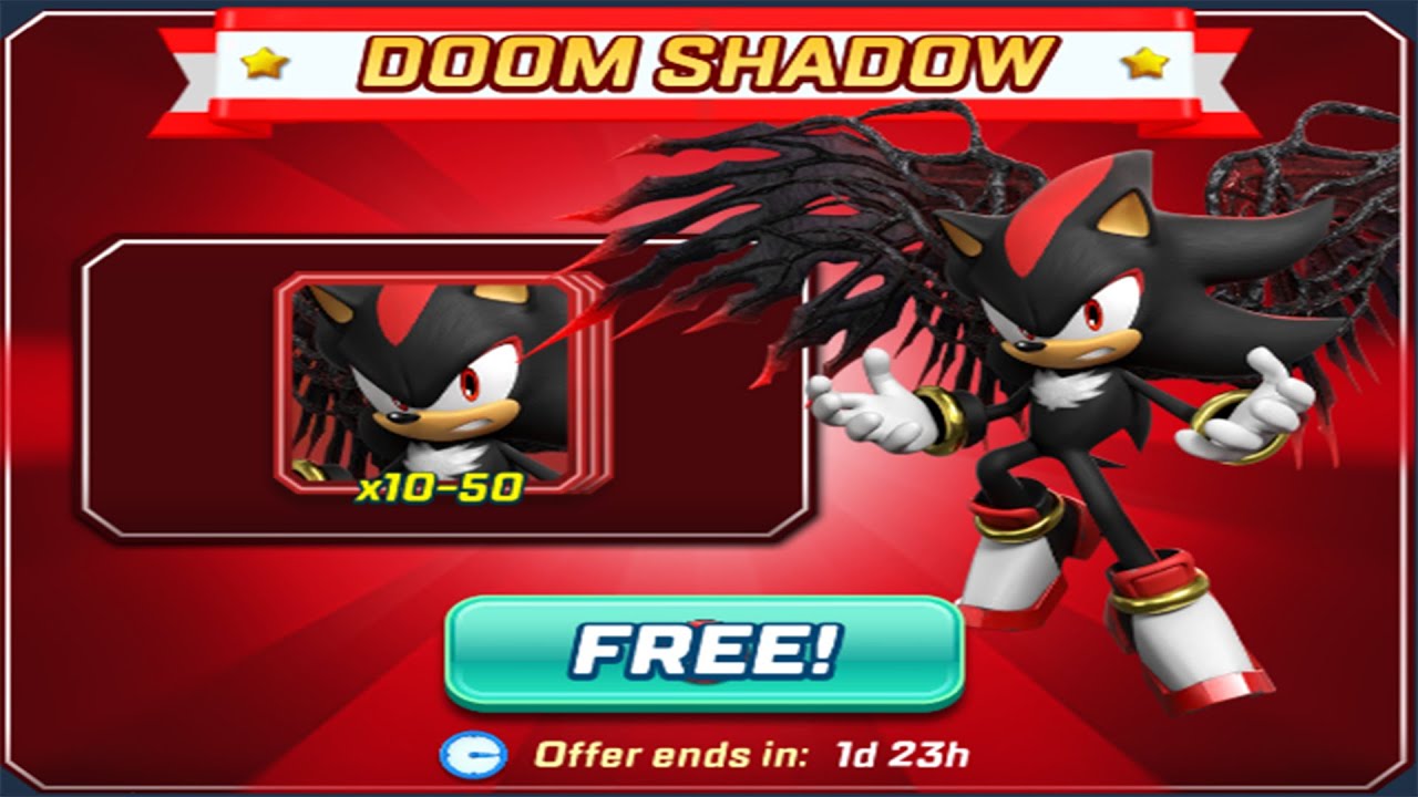 Sonic Forces Speed ​​Battlee - Doom Shadow Новое событие персонажа Бесплатные карты (Android, iOS...